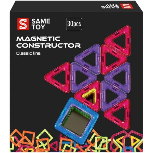 Фото - Магнітний конструктор Same Toy Classic line 30 ел. (MCST-30)